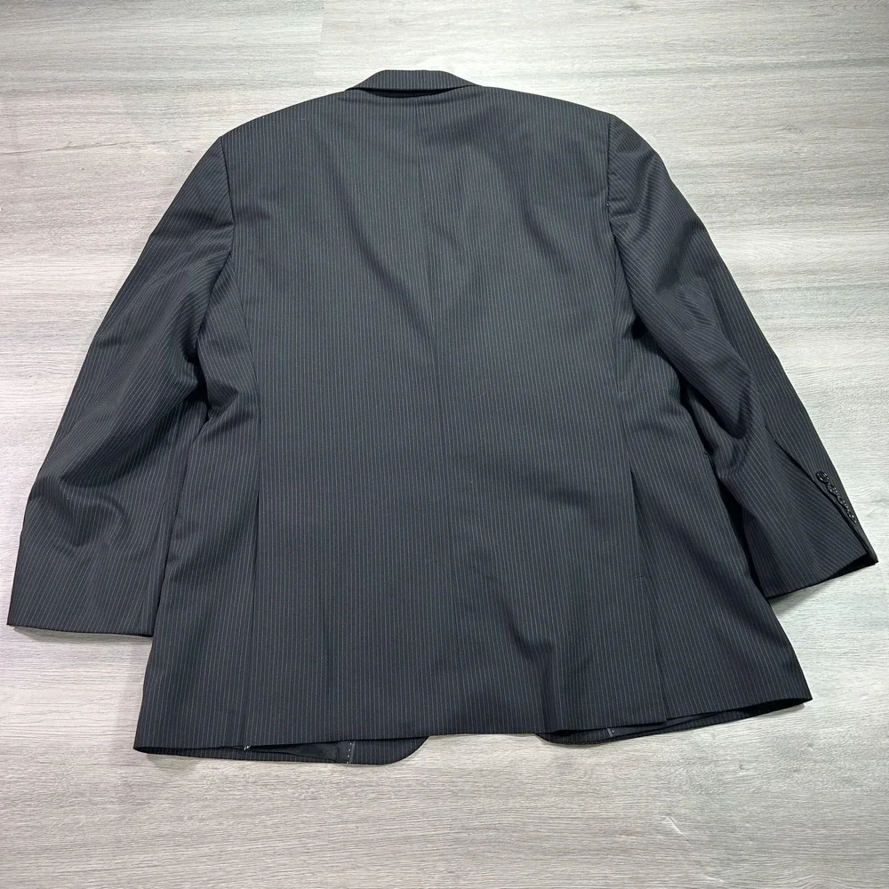 Brooks Brothers Blazer Mens 43R Gray Pinstripe 346 Stretch Wool Blend Two Button